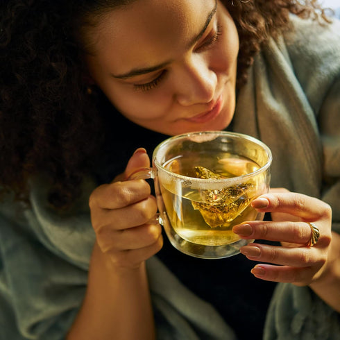 Teatulia Organic Lemongrass Tea + Bay Leaf Tea Bags (50 Pyramid Sachet Teabags) Raw Whole Leaf 100% Compostable And Sustainably Grown In Banglades...