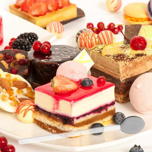 6Pcs Coffee Spoon Glass Tasting Spoon Teaspoon Stirring Spoon for Tea Dessert Cocktail Appetizer Cold Drink...