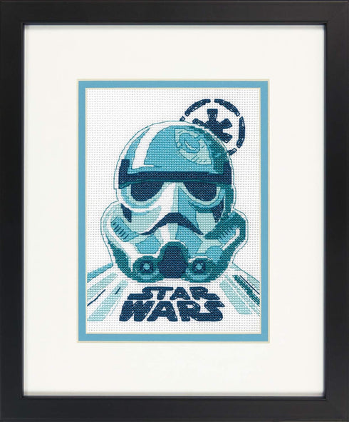 Dimensions Star Wars Stormtrooper Cross Stitch Kit White 14 Count Aida, 5" x 7"...