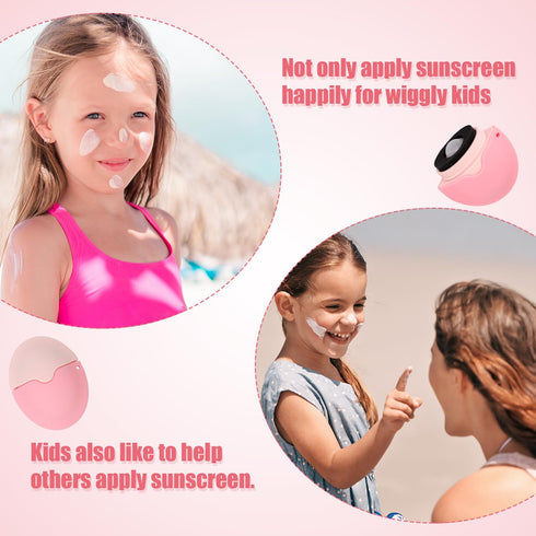 Sunscreen Applicator for Kids, Silicone Sunblock Applicator for Face, Round Easy-to-Hold Sunblock Body Brush Sun Cream Brush Sun Lotion Applicator...