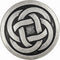 Bezelry 10 Pieces Tiny Celtic Knot Metal Shank Buttons. 25mm (1 inch) (Antique Silver)...