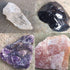 Healing Crystal Wands,2" Amethyst Crystal, Rose Quartz,Clear Quartz and Black Obsidian?6 Faceted Reiki Chakra Stones 4 pcs...