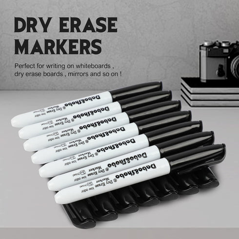 Dabo&Shobo Dry Erase Markers 24 Pack, Low Odor Black Whiteboard Markers, Chisel Tip, Perfect for Writing on Whiteboard Mirrors Glass In School, Of...