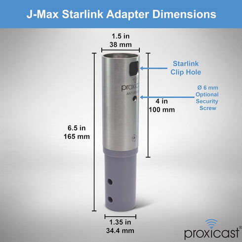 Proxicast Starlink Antenna Adapter for J-Max Antenna Mounts - Stainless Steel Coupler for V2 Rectangular Motorized Starlink Satellite Dish Antenna...