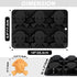 Skull Cake Mold, Halloween Skull Cake Pans, 6 Cavity Silicone Skull Baking Molds for Muffin, Cakelet, Jello, Pudding, Handmade Soap, Gelatin, Blac...