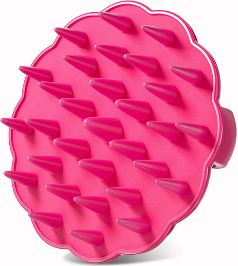 Scalp Massager Hair Growth, Scalp Scrubber Wiht Silicone Bristles, Head Massager Scalp, Wet Dry Hair Care Scalp Scrub for Women Man (Red)...