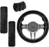 3 Pcs Fluffy Fur Auto Steering Wheel Cover and Seat Belt Cover Set Include Fuzzy Steering Wheel Cover, 2 Seatbelt Shoulder Pad Comfort Anti Slip C...