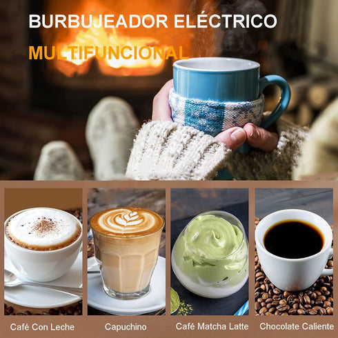 Milk Frother Handheld, Bauihr USB Rechargeable Electric Foam Maker with 3 Heads, 3 Adjustable Speeds Mini Milk Foamer for Latte, Cappuccino, Coffe...