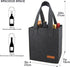 6 Bottle Wine Carrier Tote Reusable Grocery Bags for Travel, Camping and Picnic, Perfect Wine Lover Gift...