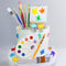 26 Pcs Art Cake Topper Paint Cake Decorations Painting Cake Toppers include Paint Pen Brush Painting Bucket Palette for Kids Birthday Baby Shower ...