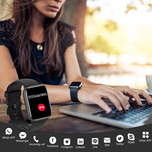 Smart Watch for Men Women, 1.8" Touch Screen, 100+ Sport Mode Activity Fitness Tracking Watch with Heart Rate SpO2 Monitor, 5ATM Waterproof Swim W...