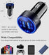 BRCOVAN Car Charger, Dual QC3.0 Port USB Car Phone Charger Adapter, 36W 3A Fast Charge with Touch Switch & Blue LED...