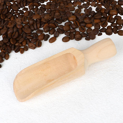 Wooden Spoons 5.5 In Natural Beech Wood Bath Scoop Natural Beech Wood Scoop for Coffee, Flour, Sugar, Spice, Powder, Multifunctional Kitchen Spoon...