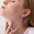 YFN Sterling Silver Created Oval Cut Birthstone Drop Dangle Women Leverback Earrings Gifts for Women Mom...