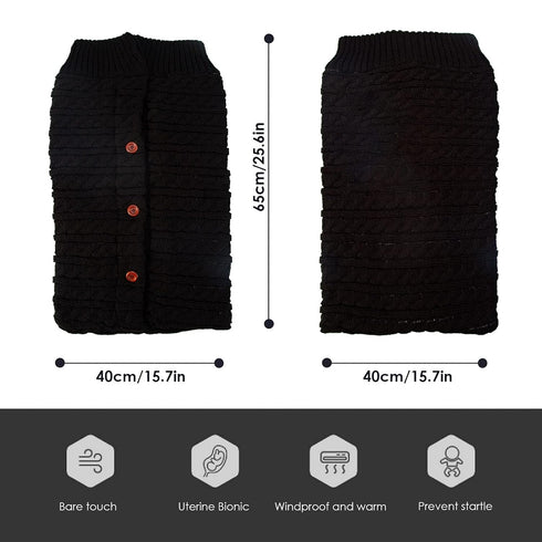 Newborn Baby Swaddle Blanket, Baby Kids Toddler Knit Soft Warm Fleece Blanket Swaddle Sleeping Bag Stroller Unisex Wrap for Boys Girls (Black)...