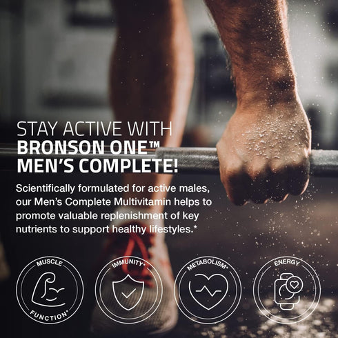 Bronson ONE Daily Men’s Complete Multivitamin Multimineral Once-Daily Multi for Active Men, 180 Tablets...