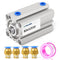 TAILONZ PNEUMATIC 32mm Bore 50mm Stroke Pneumatic Small Thin Cylinder Aluminum Pneumatic Air Cylinder SDA32-50...