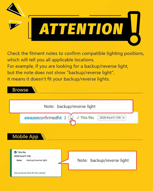 Yorkim 7440 Led Bulb Amber 7443 Led, Ultra Bright T20 Led 7440a Bulb W21W Led for Backup Reverse Light, Break Tail Light, Turn Signal Pack of 2...
