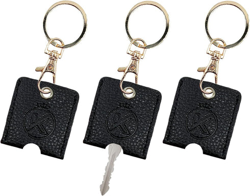 Soft Leather Key Sleeve, Key Covers, 3pcs Keychain Key Fod Protector for Broken Keys Car Keys...