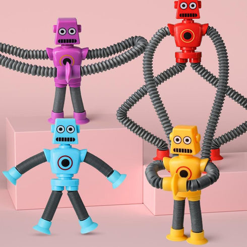 Suction Cup Robot Toy,Robot Toys,Robot Toys for Kids 3-5 5-7,pop Tubes Robots,Suction Cup Toys,Mini Robot,Autism Sensory Products,Toys for Ages 5-...