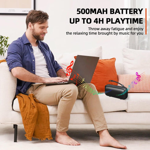 Mini Bluetooth Speaker,Portable Wireless Speakers -Loud Stereo Sound,Support TWS/AUX/TF Card,Lanyard Design for Hiking,Biking,Trip,True Wireless S...