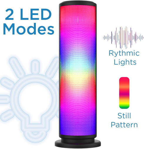 Aduro LED Wireless Speaker with Pulsating Lights, Wireless Color Changing Portable Outdoor Party Tower Speaker Universal, Black...