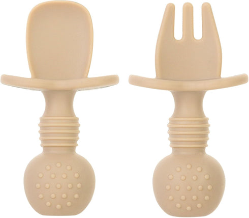 6 Pack Baby Spoons and Forks Set, Silicone First Stage Self Feeding Infant Toddler Utensils, BPA Free, Baby Led Weaning Feeding Supplies for Baby ...