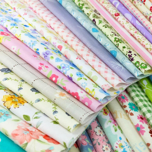 flic-flac Quilting Fabric Squares 100% Cotton Precut Quilt Sewing Floral Fabrics for Craft DIY (4 x 4 inches, 240pcs)...
