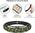 Green Steering Wheel Cover for Men,Green Camouflage Print 14.5 Steering Wheel Cover Protector Non Slip Durable Universal Automotive Accessories Ca...