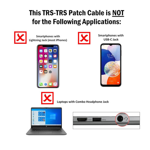 TRS Camera Cable for Nikon, Canon DSLR Cameras Camcorders to External Mic Compatible with Rode Boya Movo TAKSTAR SAIREN Comica Deity Vlog Video Re...