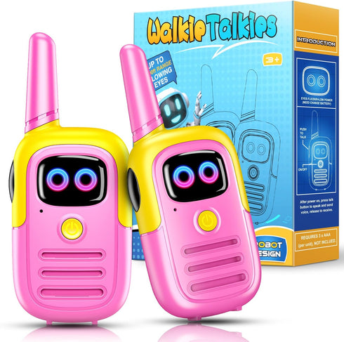 Girls Walkie Talkies Toys for Kids: DASTION-99 Mini Robots Walkies Talkies Birthday Gifts for 3 4 5 6 7 Year Old Girl Toys for 3-7 Year Old Girl O...