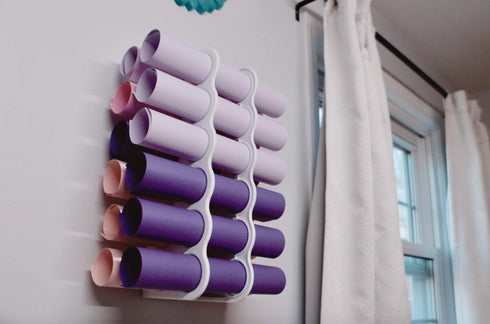 ArtBin 6864AS Vinyl Storage Rack, Stores 12 Vinyl Rolls, White...