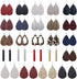 AIDSOTOU 24 Pairs Teardrop Faux Leather Earrings Set for Teens Girls Women Black and Red Animal Floral Print Leopard Print Lightweight Leather Dan...