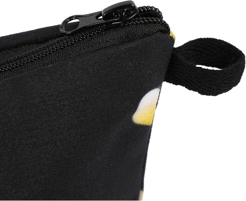 Set of 2 Hearts Makeup Travel Bags for Women Girls, Small Cute Cosmetic Storage Pouch, Toiletry Organizer, Black, 2 Sizes...