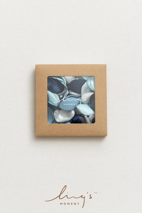 Ling's Moment Rose Petals, Silk Flower Petals for Wedding/Aisle/Flower Girl Baskets/Table Centerpiece Décor,etc.Dusty Blue Navy 200pcs...