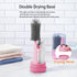 Travel Bottle Cleaner Kit, Silicone Baby Bottle Brush Set with Bottle Brush, Drying Rack, Nipple Brush,Straw Brush,Soap Dispenser, Portable Baby B...