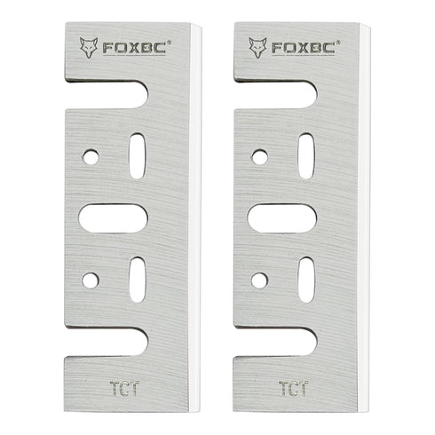 FOXBC 3-1/4 Inch Tungsten?Carbide Planer Blades Replacement for Makita, DeWalt, Bosch, Ryobi and most Hand-Held Planer - 2 Sets...