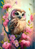 HEIBAGO Owl Diamond Painting Kits for Adults, 5D Animal Diamond Art Kit for Beginners, DIY Full Drill Flower Gem Art, Painting with Round Diamonds...