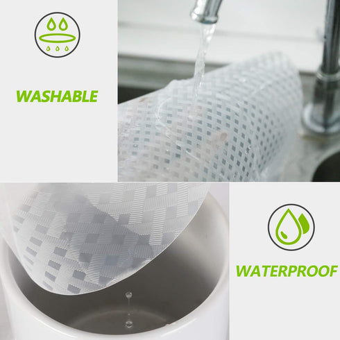 HooTown Refrigerator, Fridge, Freezer Shelf Liner and Drawer Mats 17.5 Inch Wide x 78.7 Inch Long, Non Slip EVA Plastic Washable Waterproof Pads f...