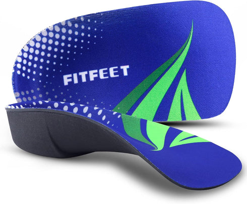 3/4 Arch Support Insoles for Men and Women, Plantar Fasciitis Insoles, Orthotic Inserts for Flat Feet Over-Pronation, Rigid High Arch Support Shoe...
