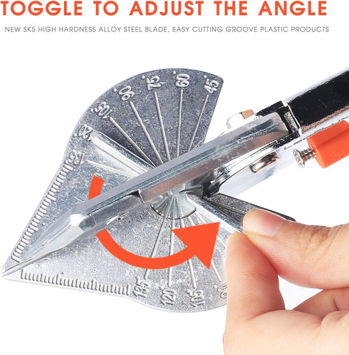 Replaceable blade Miter Shears Handheld, Multifunctional Trunking Shears for Angular Cutting of Moulding and Trim, Adjustable at 45 to 135 Degree,...