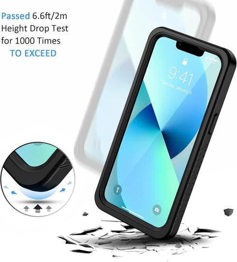 Lanhiem for iPhone 13 Mini Case, IP68 Waterproof Dustproof Shockproof Cases with Built-in Screen Protector, Full Body Sealed Protective Front and ...