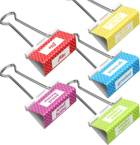 10 Pcs Teacher Supplies Large Binder Clips Large 2 Inches Teacher Paper Clips Office Supplies Paper Clamps for Classroom Students School Office Bu...