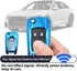 MECHCOS Fit for Chevy Chevrolet Equinox Cruze Malibu Encore Camaro Impala Buick Regal Lacrosse GMC Terrain Blue TPU Key Fob Cover Case Remote Hold...