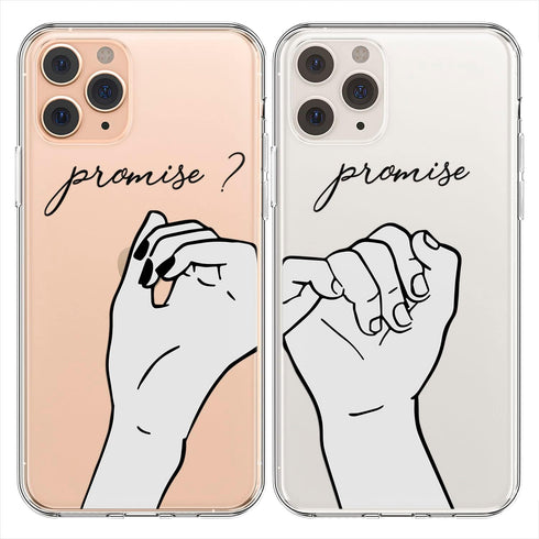Matching Phone Case Compatible with - iPhone Xr - 6.1 inch for Couples Best Friends Slim Cover Holding Hands Pinky Promise Anniversary for Him Her...