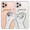 Matching Phone Case Compatible with - iPhone Xr - 6.1 inch for Couples Best Friends Slim Cover Holding Hands Pinky Promise Anniversary for Him Her...