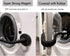 Spedtees Front Load Washer Door Prop, Magnetic Flexible Washer and Dryer Door Support Keep Washer Drying Door Open to Keep Dry (Black, Round)...
