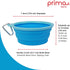Prima Pet Collapsible Silicone Food & Water Travel Bowl with Clip for Dog and Cat (Large (5 Cups) + Bottle Holder, Aqua)...