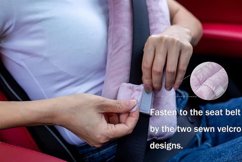 Mastectomy Pillow Post Surgery Seat Belt Pillow Cushions Pads Protector for Breast Cancer Port Pacemaker Heart Surgery C-Section Recovery (Pink)...