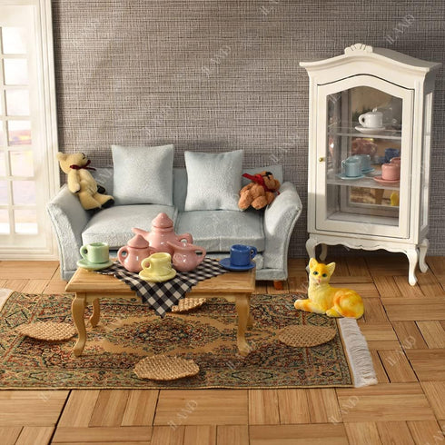iLAND Varnished Dollhouse Flooring on 1:12 scale, Dollhouse Floor boards of Bamboo, Buy 2 at Half Cost! (Rectangular 48pcs)...
